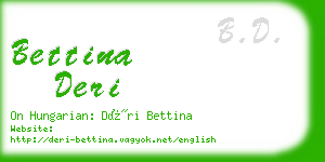 bettina deri business card